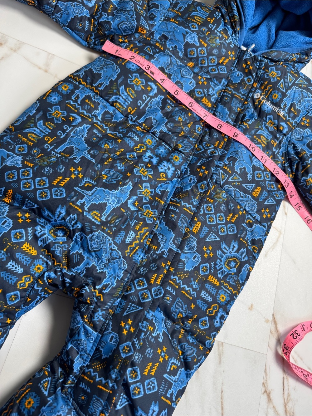 Columbia One-Piece Snowsuit Unisex Baby Snuggly Bunny Bunting Blue Size 12-18 M - Picture 5 of 9